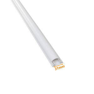 LINKCHIP 35x10mm 2mt 1,25mmTapa 1,1mm-Base PVC Canaleta de Piso Blanca