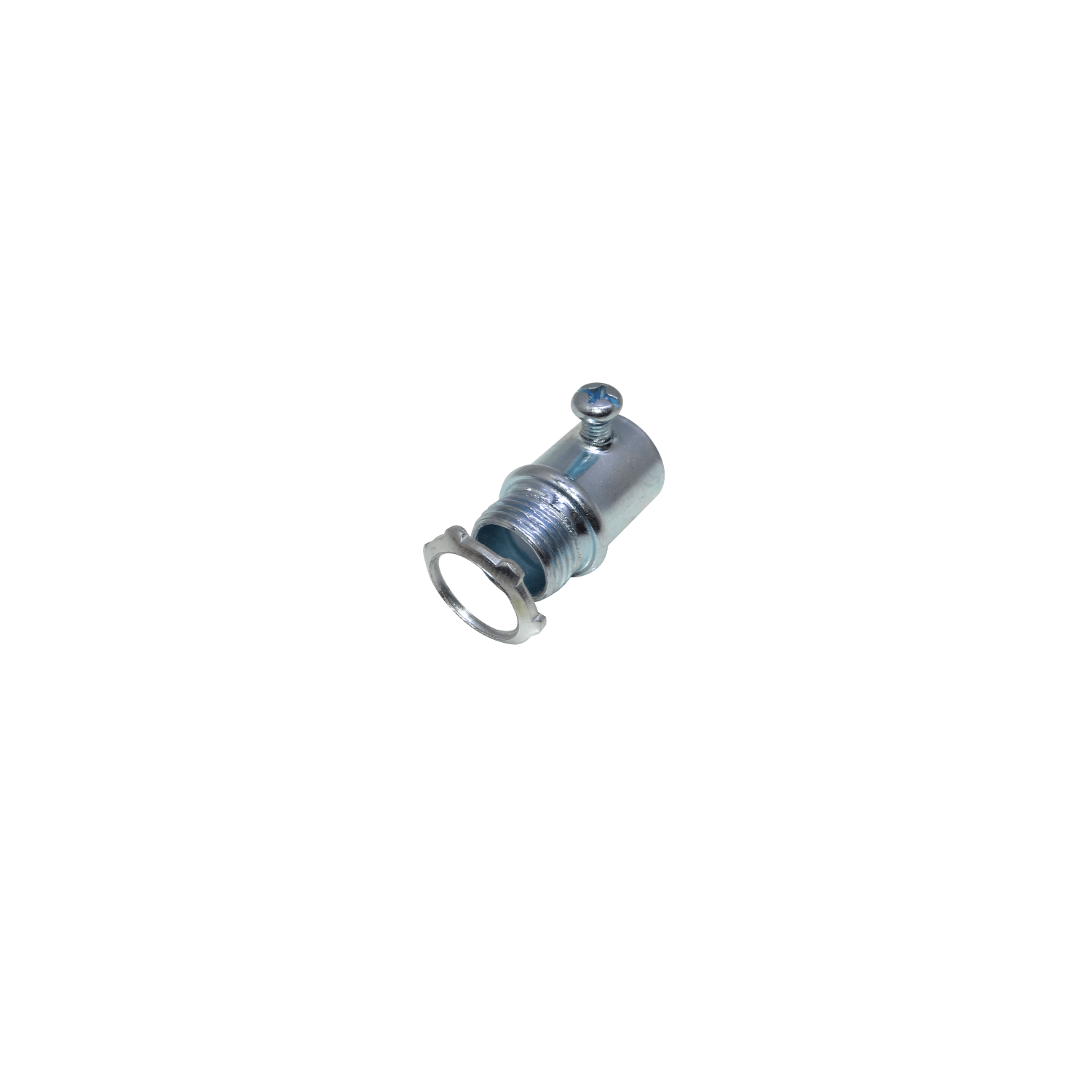 1/2-Pulg Acero Zincado Salida Caja c/Hilo para Conduit Rigido Metalico