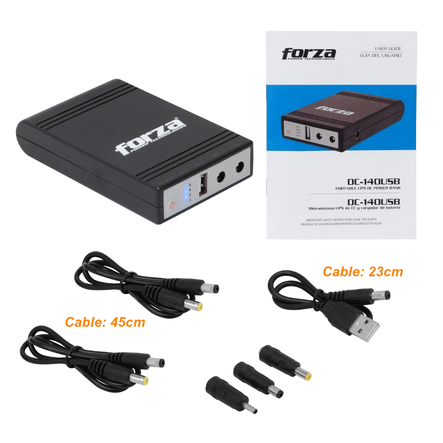 FORZA UPS DC 15WH 2000mAh in:12V-2A ou:5V 9V 12V/2A USB/Plug Bat-Litio - Imagen 4