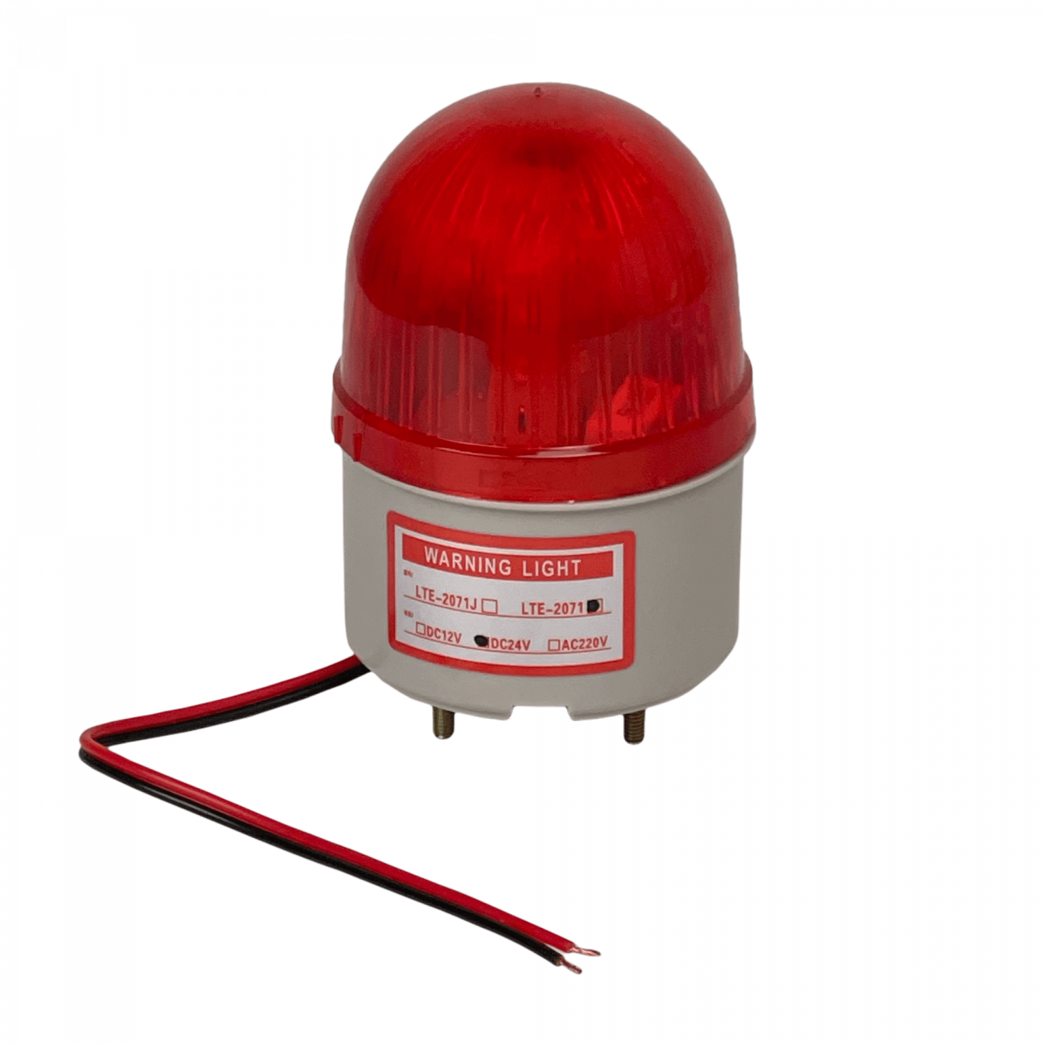 Baliza Rojo 24VDC LED Exterior Diametro-6,7cm Altura-10cm