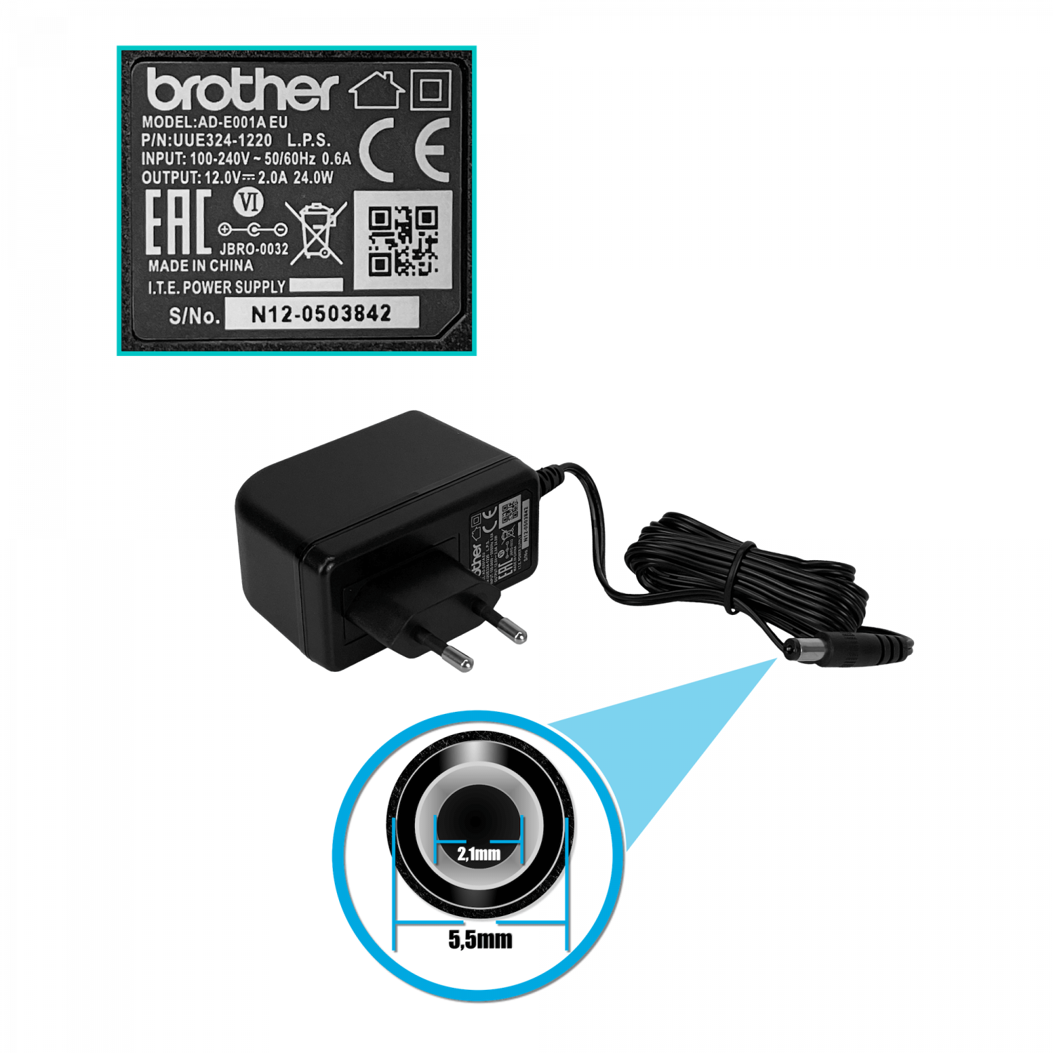 BROTHER QWERTY Rotuladora USB/Indep TZ3.5-24mm inc-Trafo opcion/6-AA - Imagen 6