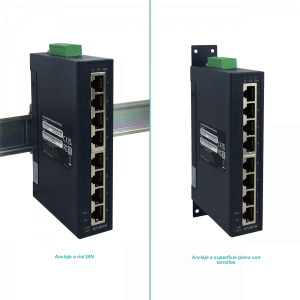PLANET 8-1000 Switch Indust Admin Riel-DIN Gigabit req 12-48VDC 24VAC