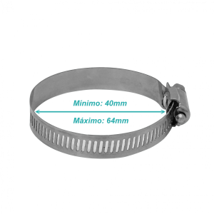 Diametro-40-64mm Espesor-12mm Abrazadera Metalica Ajustable