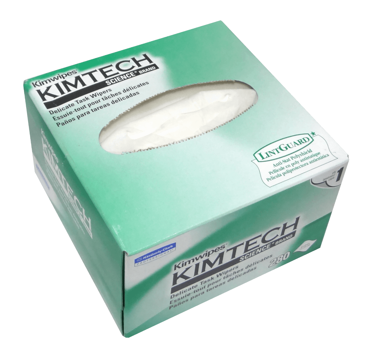 KIMWIPES 11x21cm 280-Panos Antiestaticos p/Fibra Optica Lintguard Limp - Imagen 2