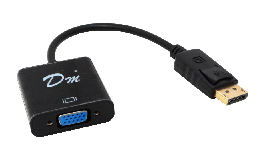 DisplayPort/DP-M a VGA-H Negro 15cm Adaptador Convertidor Video