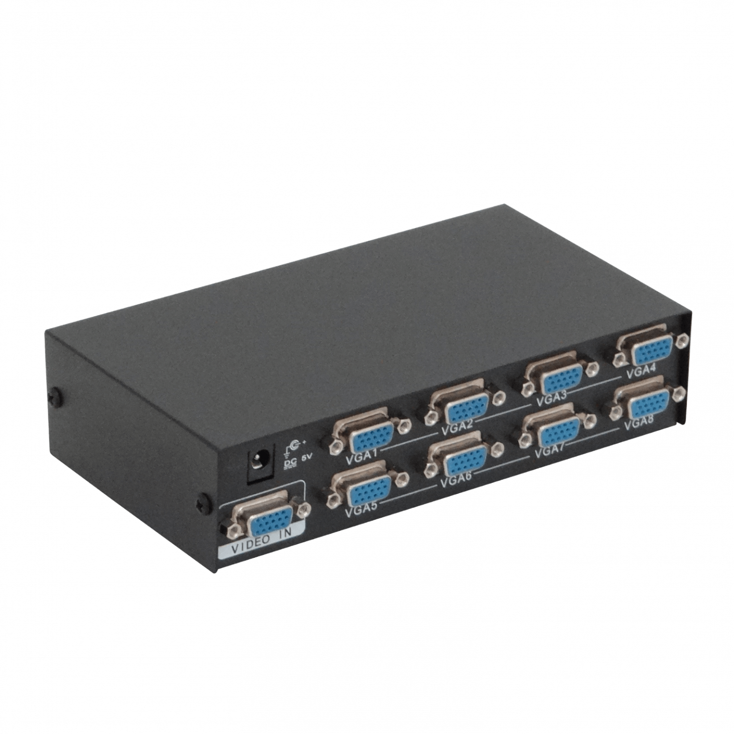 VGA-2008 Video Splitter 8-VGA-H 1-VGA-M 1920x1440 200MHz inc-5V/1A - Imagen 2