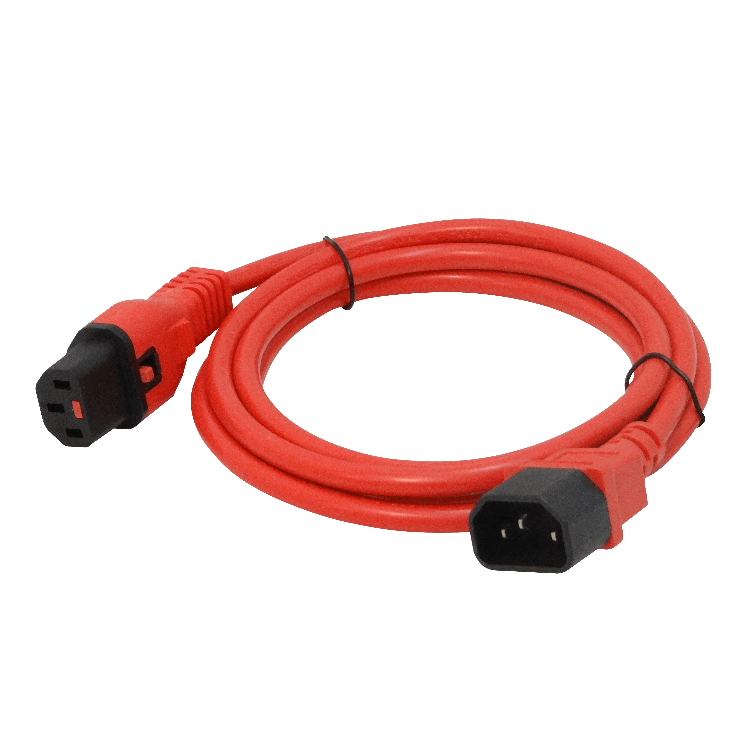 1,8mt Rojo Macho-Hembra Cable de Poder C13/C14 7A 3x0,82mm2 180cm - Imagen 2