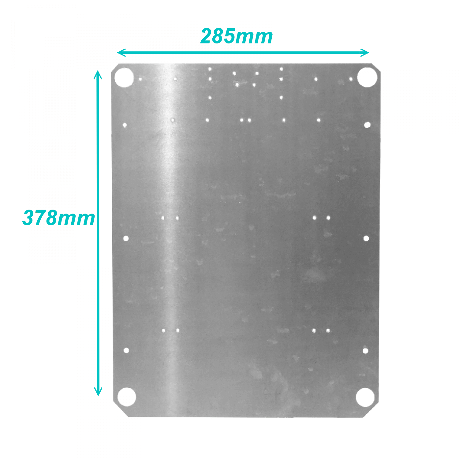 ALTELIX Placa Aluminio 2mm 285x378mm para Caja NP171406xx