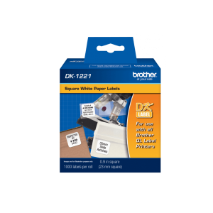 Brother 23x23mm 1000-Etiquetas Adhesivas Papel Blanco para-serie-QL