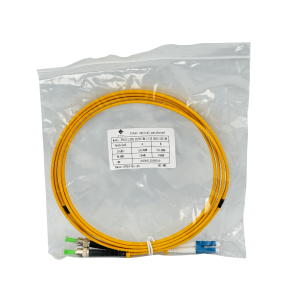2mt LC/UPC-ST/APC MonoModo SM Duplex Jumper Cable Fibra 9/125um 3mm