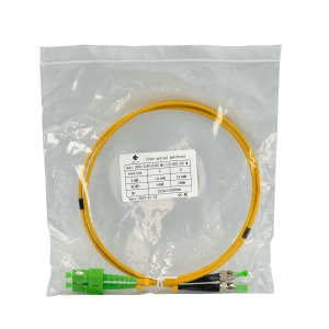 1mt SC/APC-ST/APC MonoModo SM Duplex Jumper Cable Fibra 9/125um 3mm