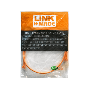 LINKMADE 1MT CAT6 NARANJO LSZH CABLE PATCH INYECTADO MULTIFILAR