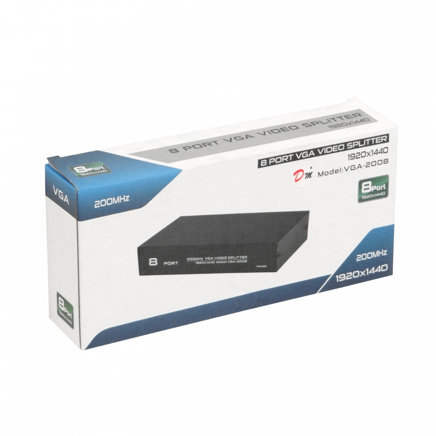VGA-2008 Video Splitter 8-VGA-H 1-VGA-M 1920x1440 200MHz inc-5V/1A - Imagen 6