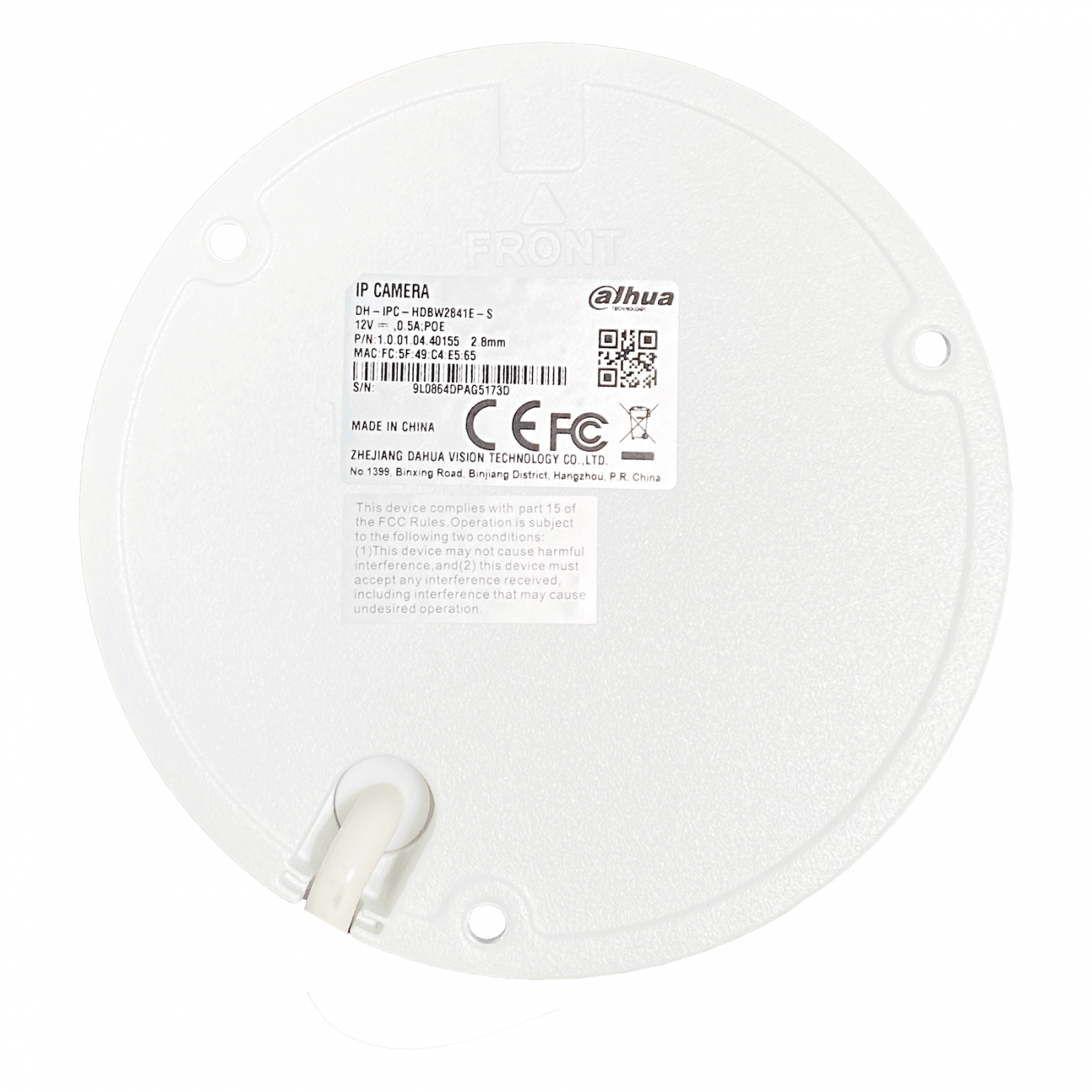 Dahua Mini Domo 8MP Lente Fijo IP67 IK10 IR30mt Soporta IVS WizSense
