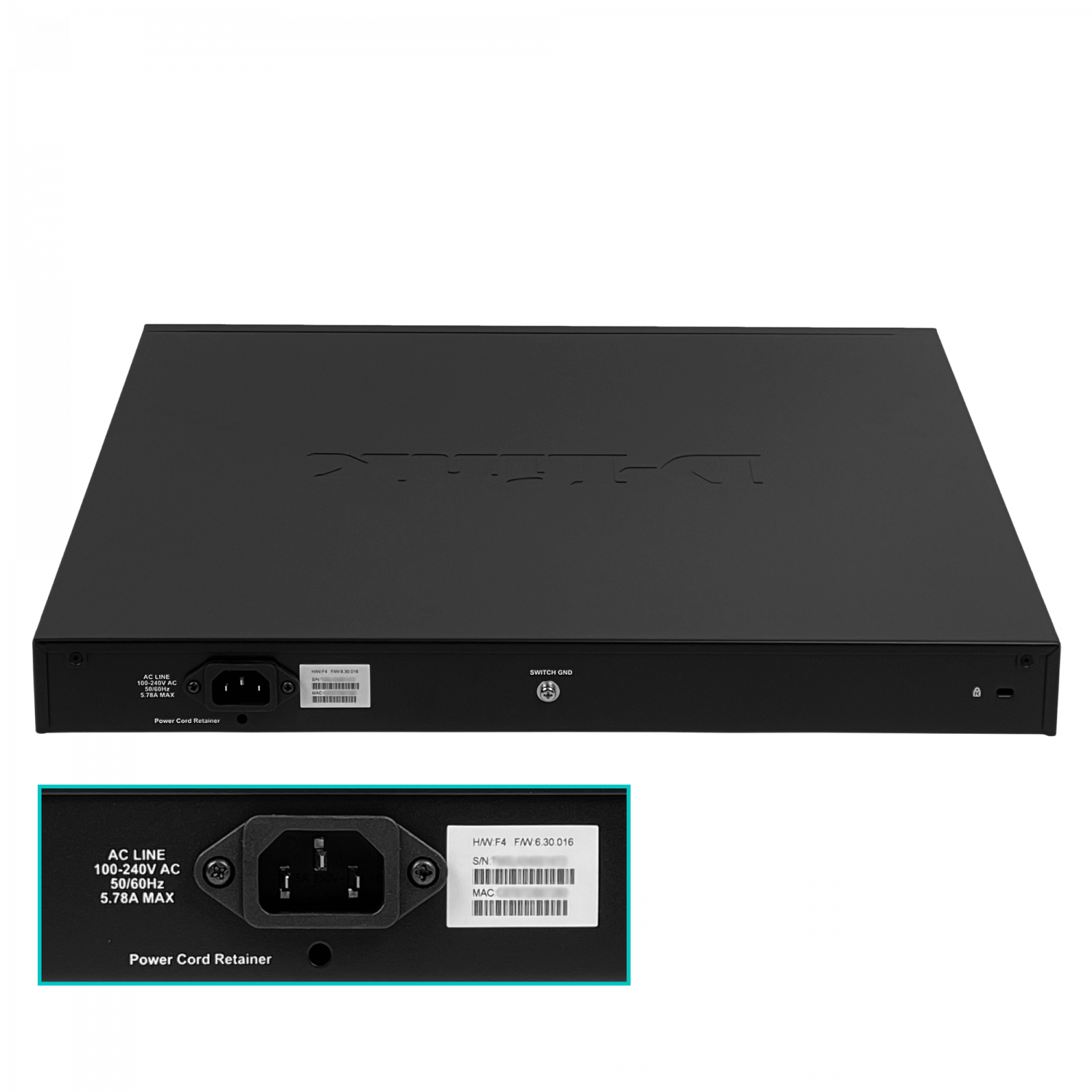 D-LINK 48-1000-PoE+ 4-SFP tot-370W Switch Smart Rack req-Cable-C13