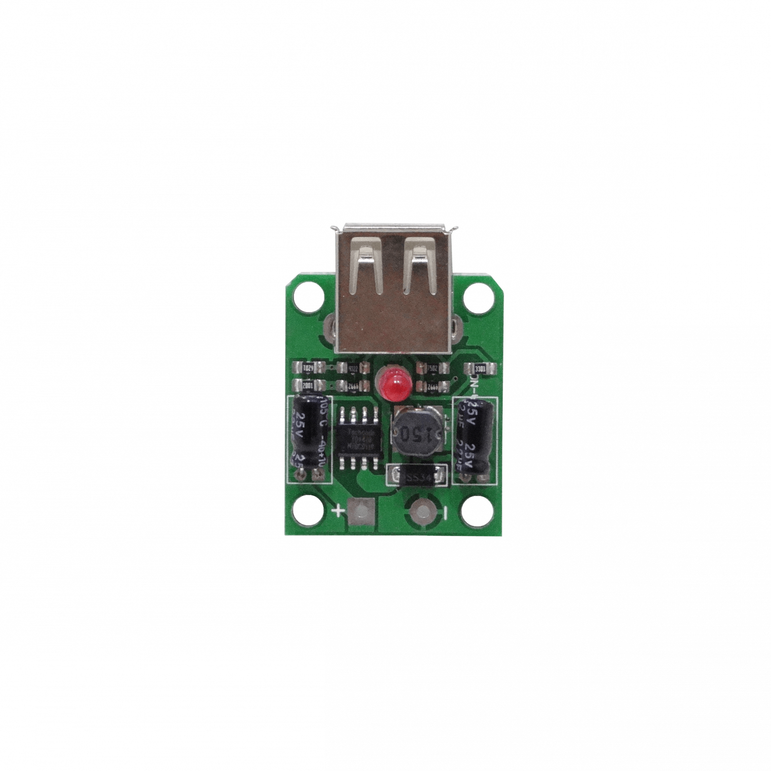 Interior 6-20V-in 12V-in 5V/2A-out USB-AH s/Cables inc-Caja 40x30x12mm - Imagen 2