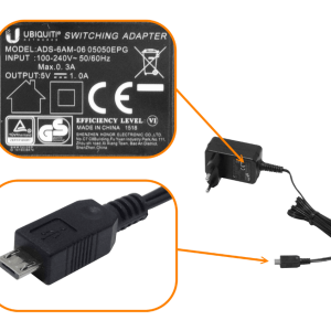 UBIQUITI Fuente de poder 5,0V 5V 1000mA 1A Conector USB-Micro-Macho