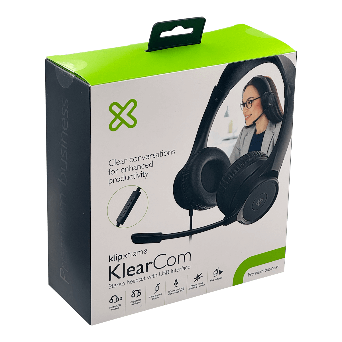 KLIP XTREME Cintillo Estereo Microfono Control cable-2m USB-A 2.0
