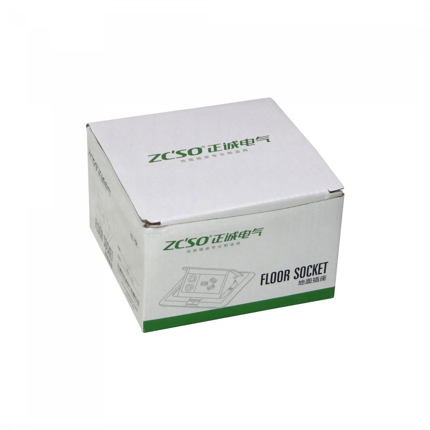 RJ45 3-RCA VGA-r Caja a Piso Abatible Metal 103x99x55mm Tapa-118x120mm - Imagen 2