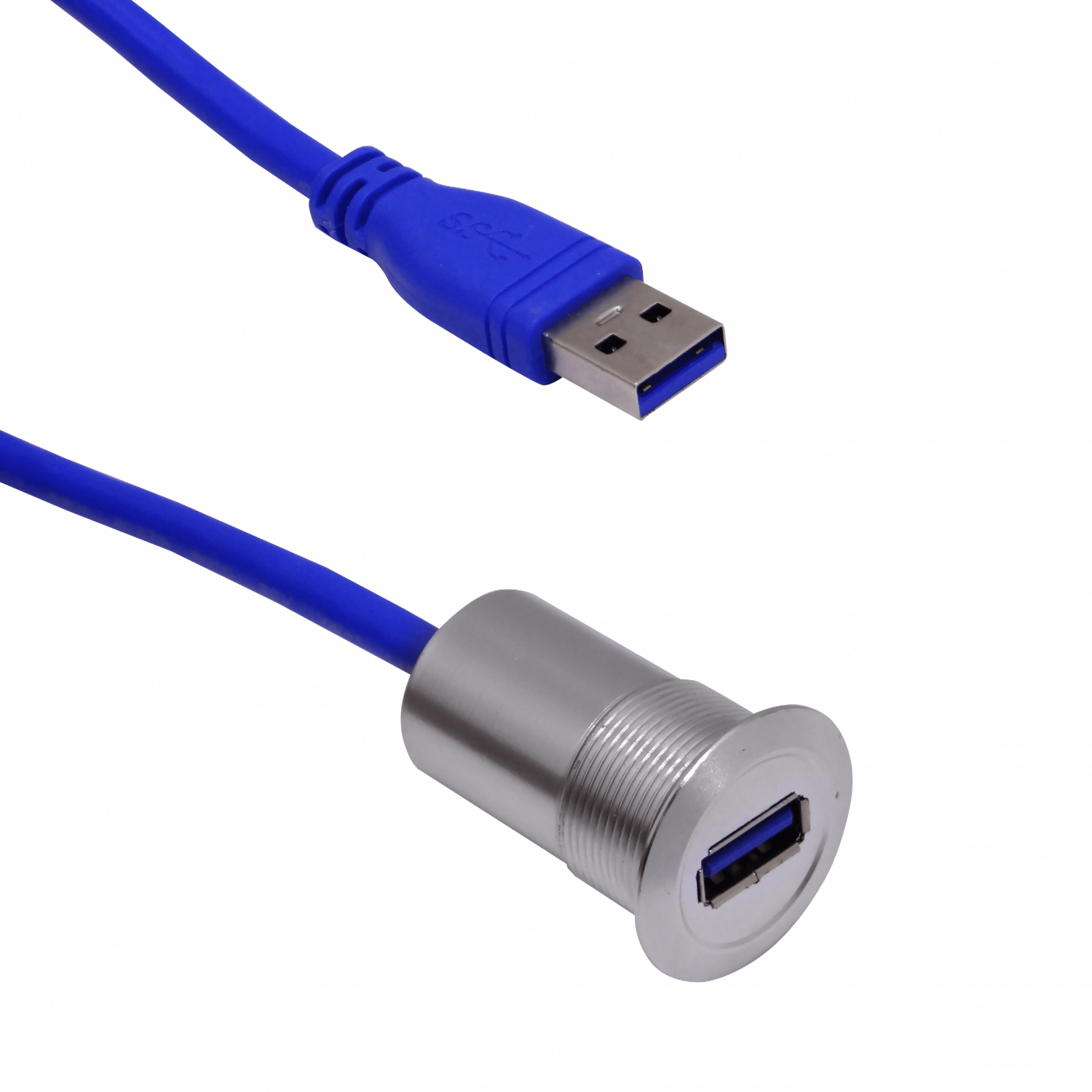 Panel-Diametro-M22mm Cabeza-28mm USB-AH USB3.0 Cable 60cm A-M Alt-34mm - Imagen 4