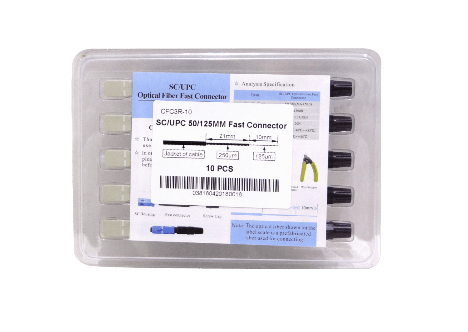 SC MM 50/125 10-unidades Conector Rapido MultiModo SX - Imagen 2