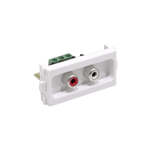 Modulo 2-RCA-Hembra Regleta-3p para Placa Multimedia FQ1-FQ2-FQ3