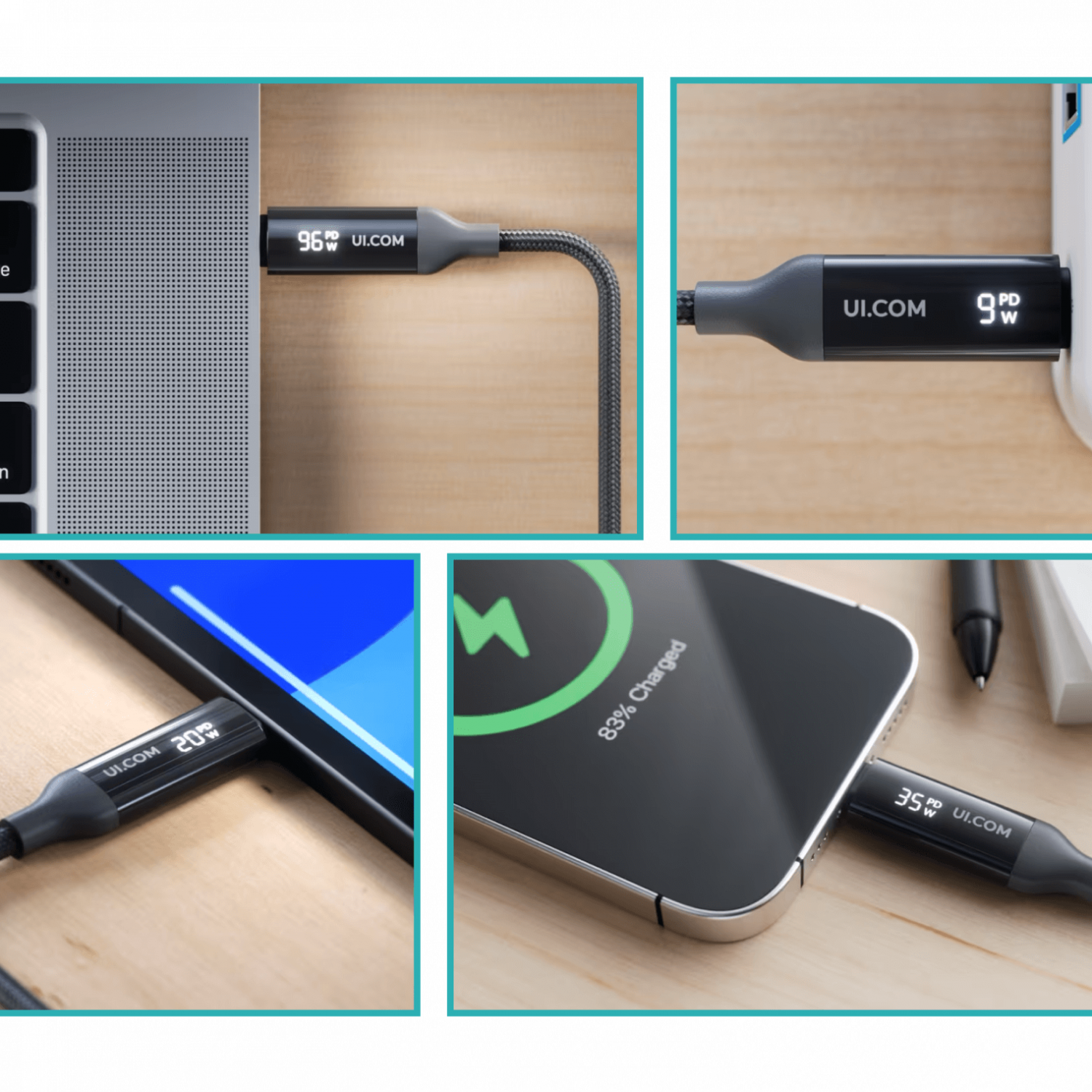 UBIQUITI 30cm USB-C-Macho a USB-C-Macho 100W Indicador de Pontecia - Imagen 4