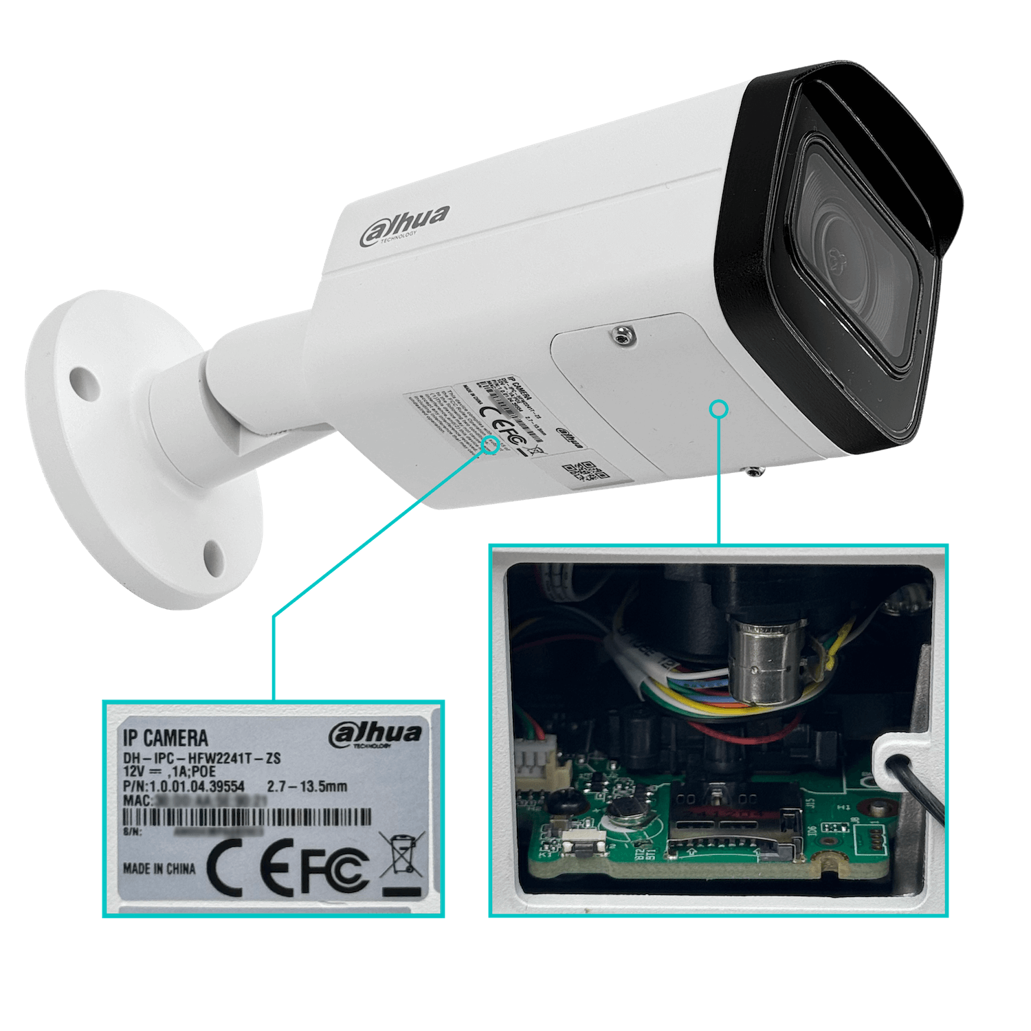 DAHUA Bala 2MP 2,7-13,5mm Motorizada Varifocal RCA IR60 WizS RCA SD IP - Imagen 6