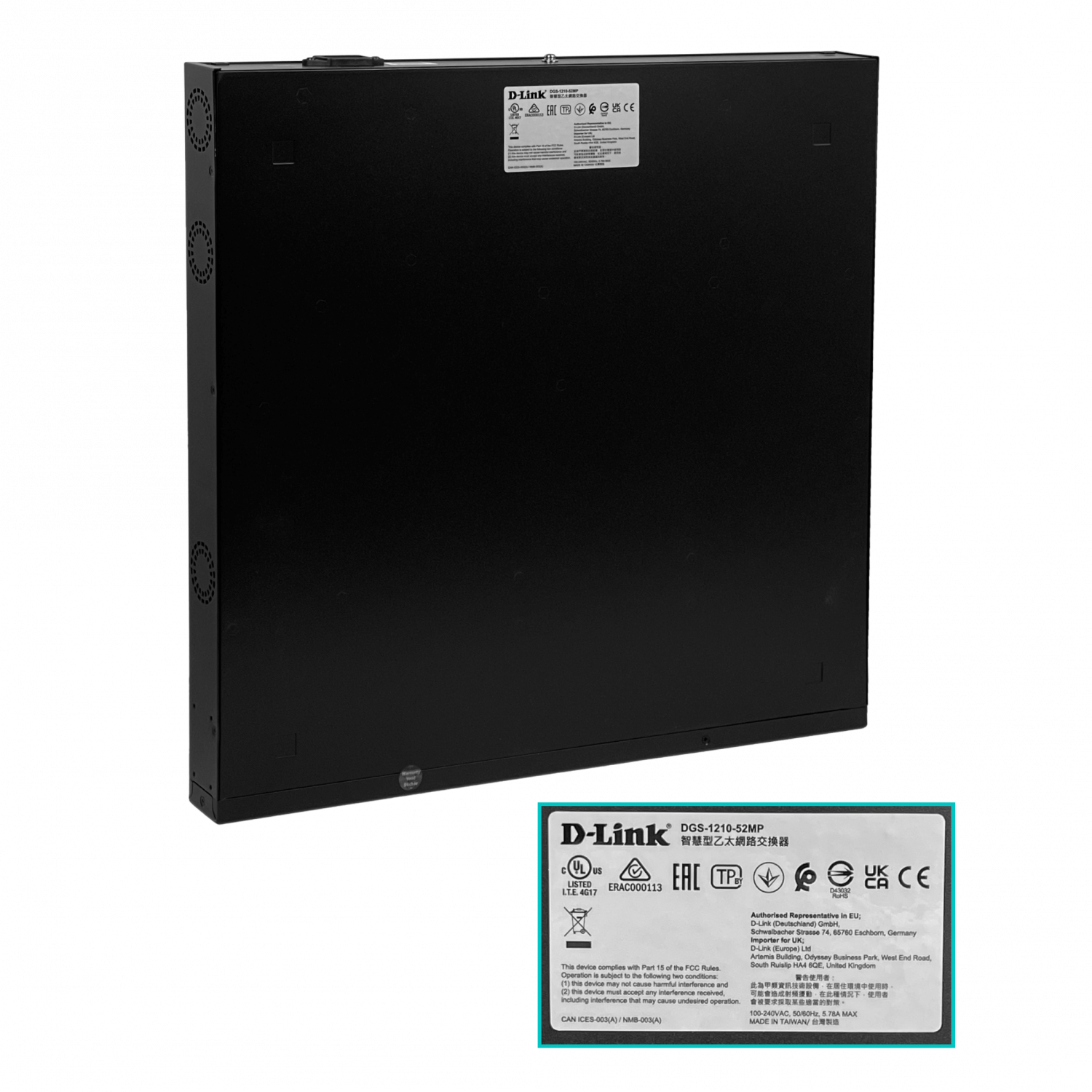 D-LINK 48-1000-PoE+ 4-SFP tot-370W Switch Smart Rack req-Cable-C13 - Imagen 3