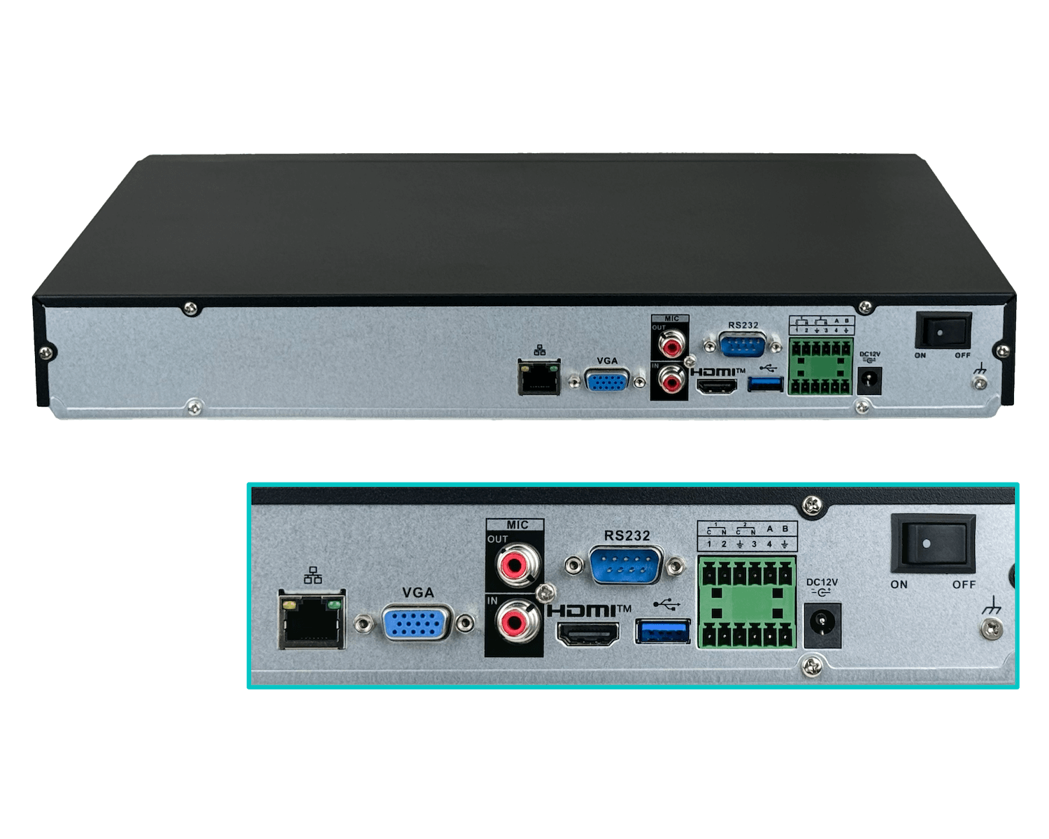 DAHUA NVR 32-CH 32MP HDMI VGA RS232 USB RCA 2xSATA20TB WizSense Alarma - Imagen 4