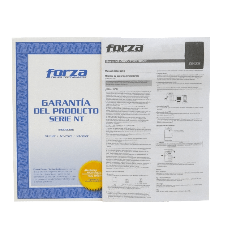 FORZA 27WH 1x4,5AH 500VA 250W 4-IH-Chile AVR no-USB 162-268VAC 2RJ UPS - Imagen 3