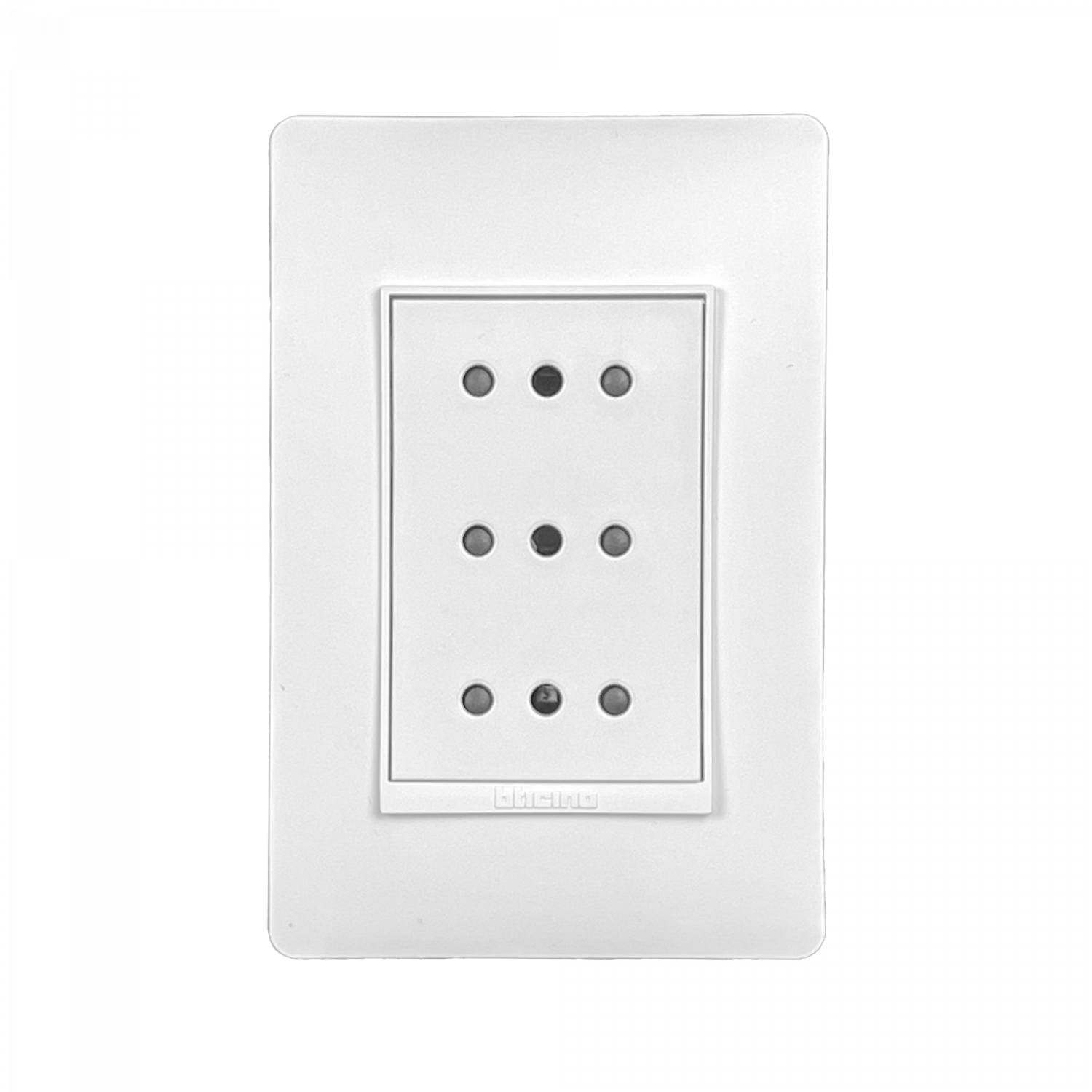BTICINO Armado Bornera 3-ENCHUFES-10A-NACIONAL 250V Blanco LUZICA