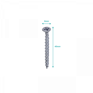 100-Unids. Tornillo Volcanita CUZ Punta 6 X 1.5/8-pulgadas ZINC 649952