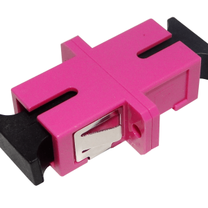 SC-SC Fucsia OM4 SX-Simplex Copla p/Fibra Adaptador p/Cabecera-CL/Caja