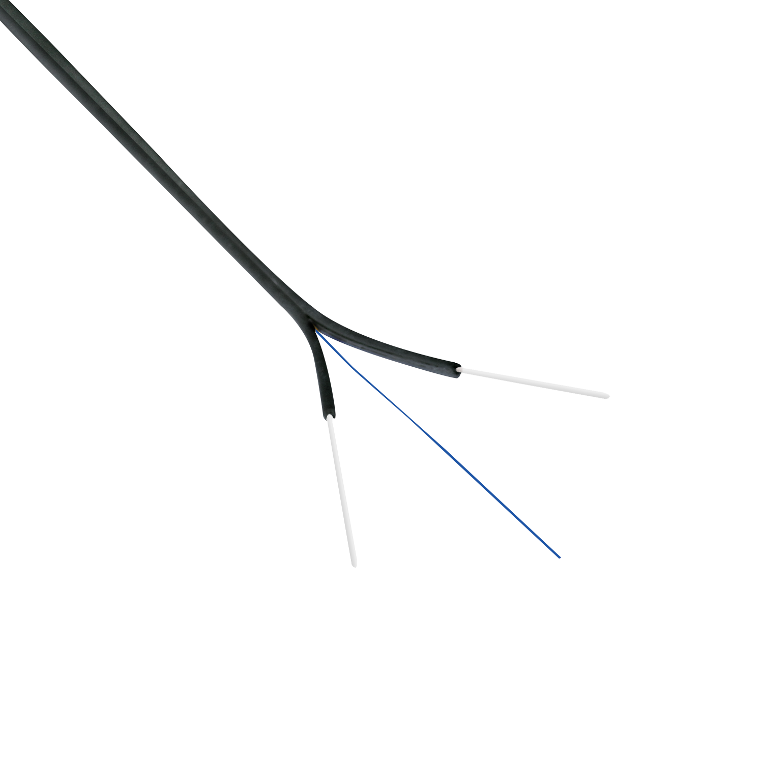 Negra 1-Fibra-SM-G652D 500mt Drop Interior 2-Portantes-FRP LSZH 3x2mm