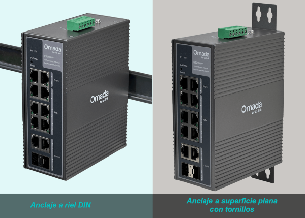 TP-LINK industrial 8-1000-PoE++ 2-SFP-Combo 240W-tot Switch Req/12-57V