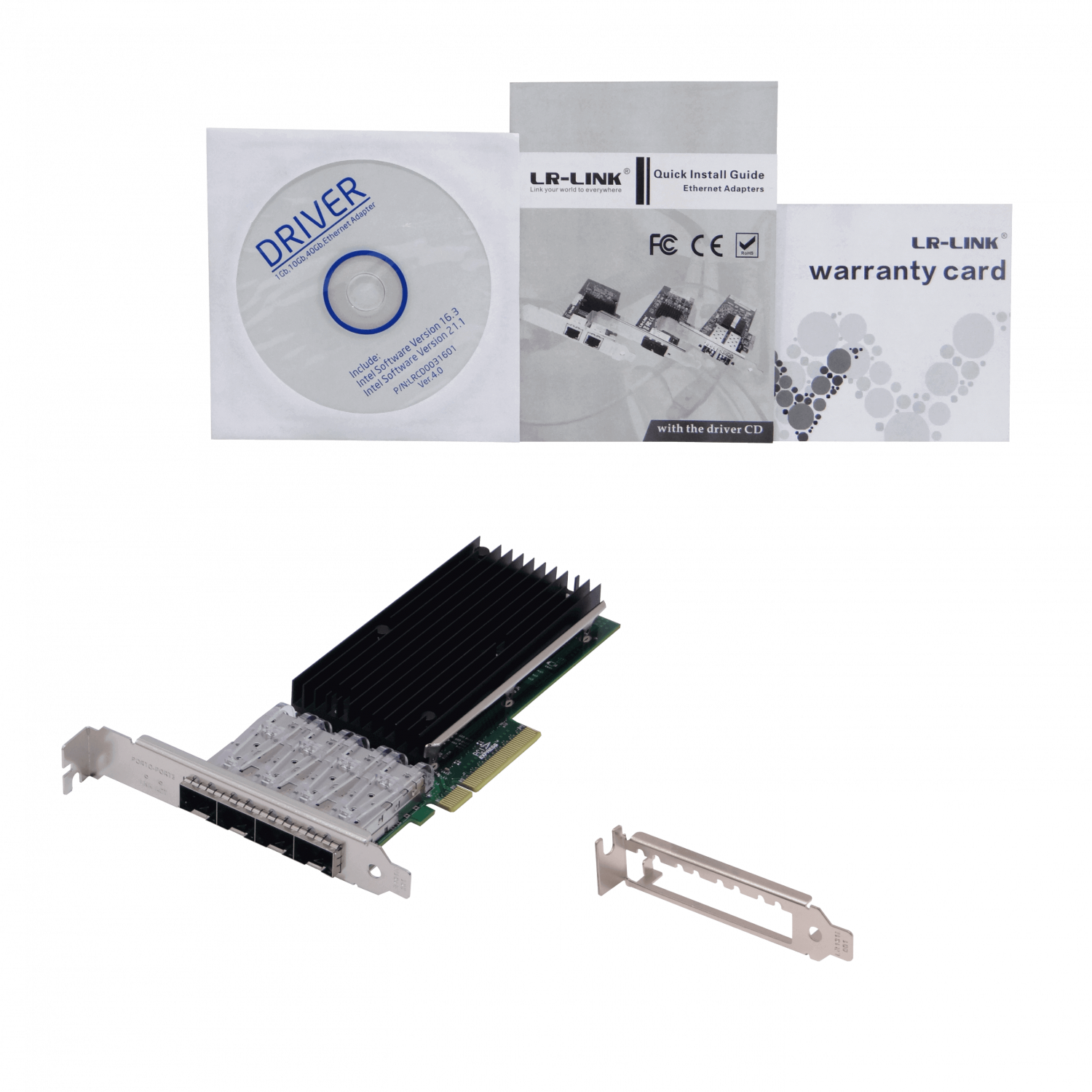 LRLINK PCIe-x8 4-SFP+10G NIC LREC9804BF Tarjeta IntelXL710 p/Servidor - Imagen 2