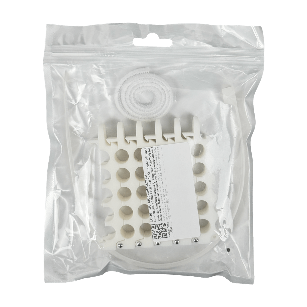 Peine para 5x5 25 Cables UTP/FTP max-9mm Ordenador Manojo Blanco 8x8cm - Imagen 5