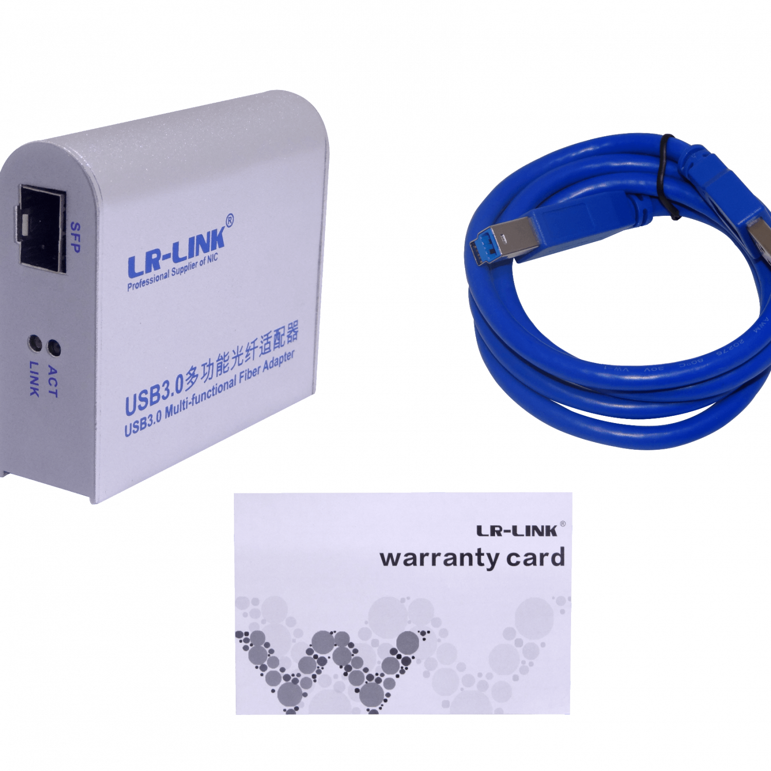 LRLINK 1-USB3.0-BH 1-SFP 1G inc-cable-AM-BM - Imagen 2