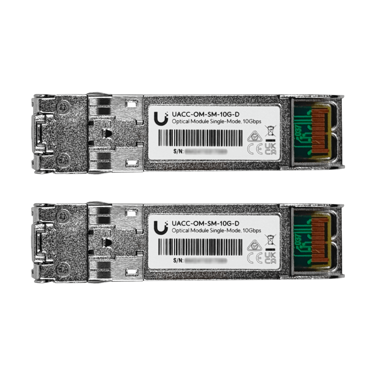 UBIQUITI 2-unidades SFP+ SM 10Gbps 10km 1310nm 2-LC UACC-OM-SM-10G-D