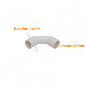 LINKCHIP 20mm Codo para Tubo PVC Blanco Curva