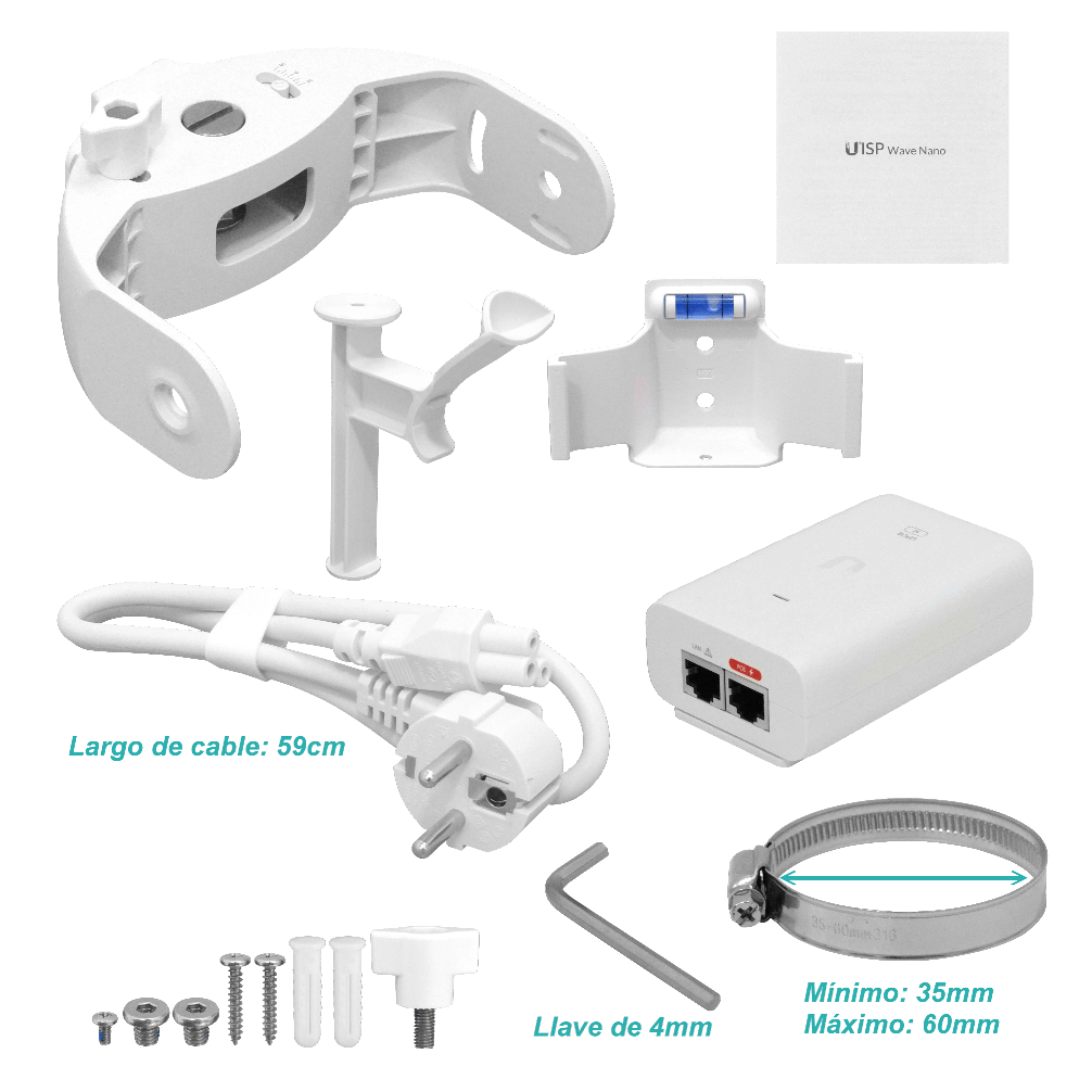 UBIQUITI 5km 41/19dBi 60/5GHz 1-1000 inc-48V 256mm GPS 1gbps-duplex BT - Imagen 2