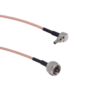 CRC9-M-90º a F-Macho RG316 Cable Coaxial 15cm