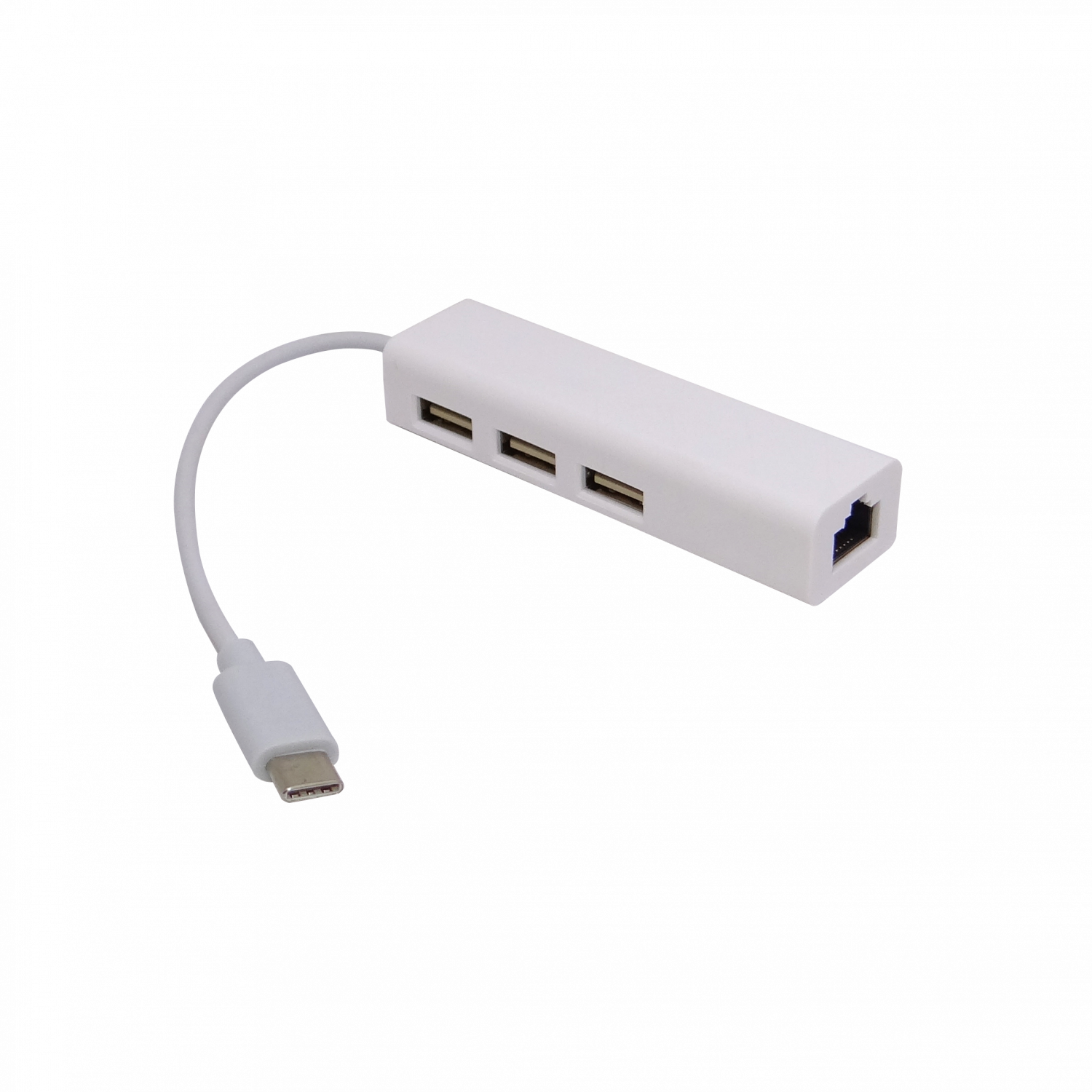USB-CM a Ethernet-RJ45 10/100mbps HUB-3-AH Blanco Adaptador LAN USB3.1