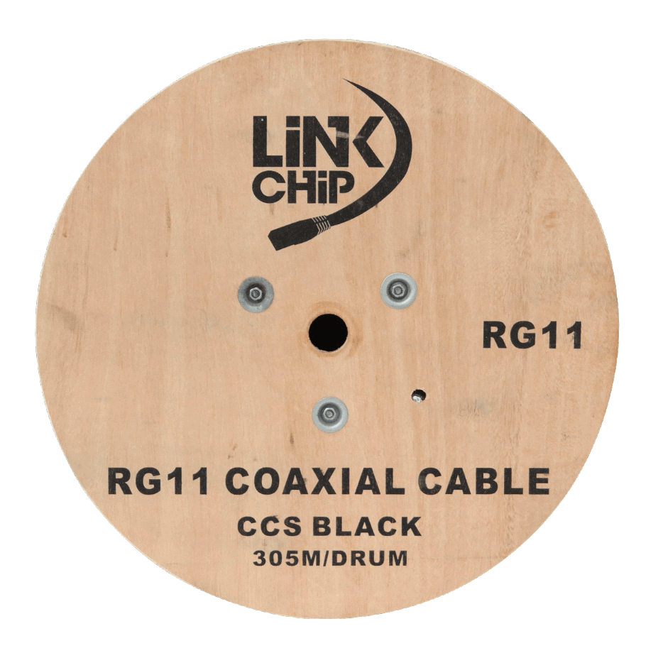RG11 305mt Negro Cable Coaxial Aleacion-CCS RG-11