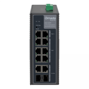 TP-LINK industrial 8-1000-PoE++ 2-SFP-Combo 240W-tot Switch Req/12-57V