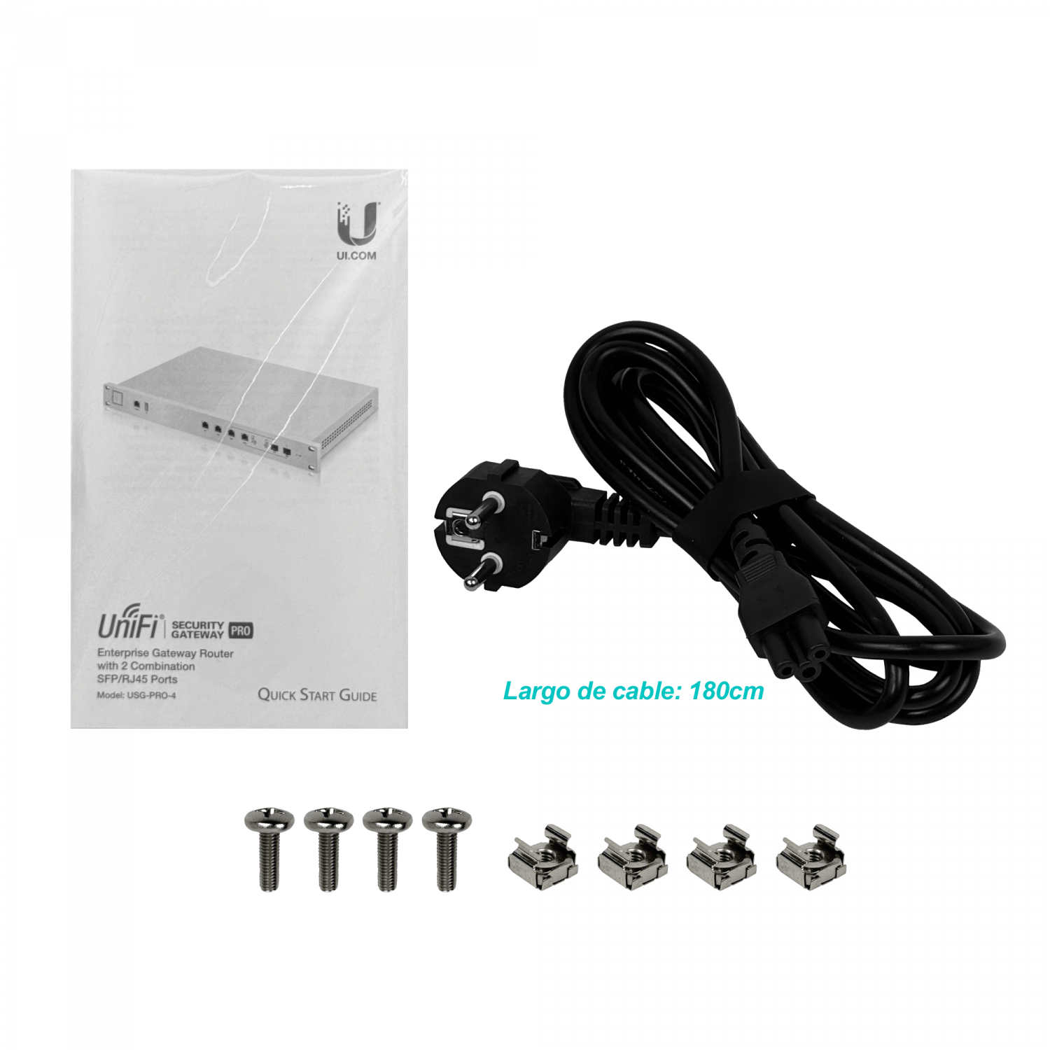 UBIQUITI UniFi 2-1000-LAN 2-SFP-Combo-WAN Console-RJ45/USB Router Rack - Imagen 4