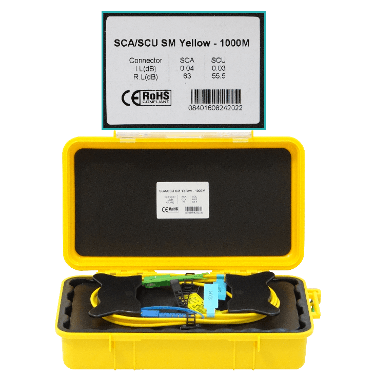 1km 9/125 SC/APC-SC/UPC G652 Monomodo SM SX 1000mt Bobina Lanzamiento - Imagen 6