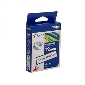 BROTHER 12mm Negro en Fondo Blanco Cinta 8mt p/PT-H110/E300/E550