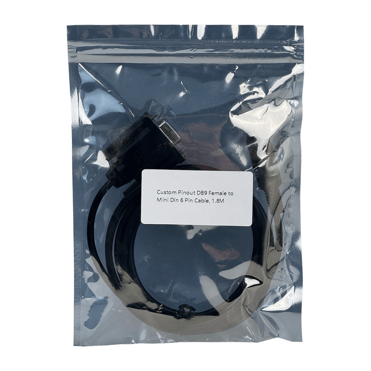 Cable 1,8mt DIN-Macho(PS2) DB9-Hembra(DE-09) p/ RS232 Melsec PLC 180cm